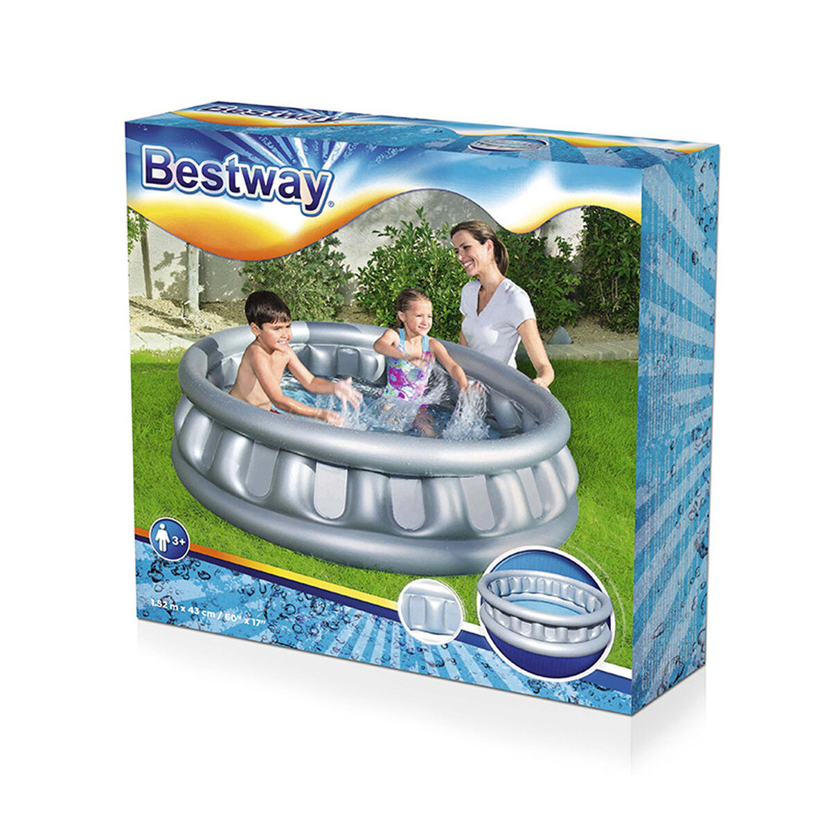 Oppblåsbart plaskebasseng for barn Bestway 152 x 43 cm